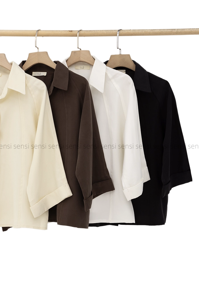 شومیزیقه جلو دکمه سیلک کد1005283